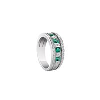 Anello Damiani Donna Belle Epoque in Oro bianco Smeraldo 0.62 Ct 20039701 - 20039701
